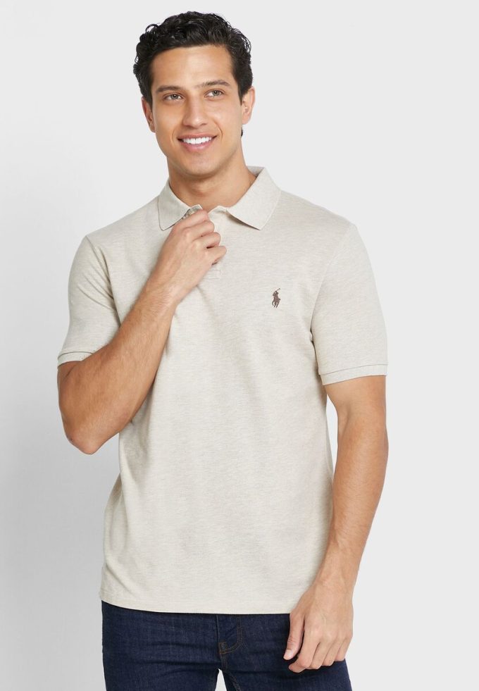 Beige Miesten Ralph Lauren Essential poolopaidat