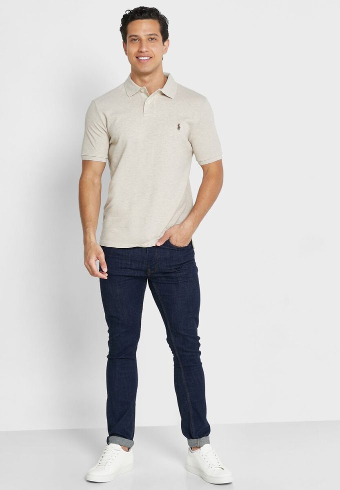 Beige Miesten Ralph Lauren Essential poolopaidat