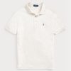 Beige Miesten Ralph Lauren mukautetut Slim Fit pehmeät puuvillaiset poolopaidat