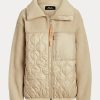Beige naisten Ralph Lauren Hybrid High-Pile & Ripstop-paneelitakit Beige naisten Ralph Lauren Hybrid High-Pile & Ripstop-paneelitakit