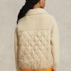 Beige naisten Ralph Lauren Hybrid High-Pile & Ripstop-paneelitakit Beige naisten Ralph Lauren Hybrid High-Pile & Ripstop-paneelitakit