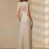 Beige naisten Ralph Lauren mesh lyhythihainen iltamekko Beige naisten Ralph Lauren mesh lyhythihainen iltamekko