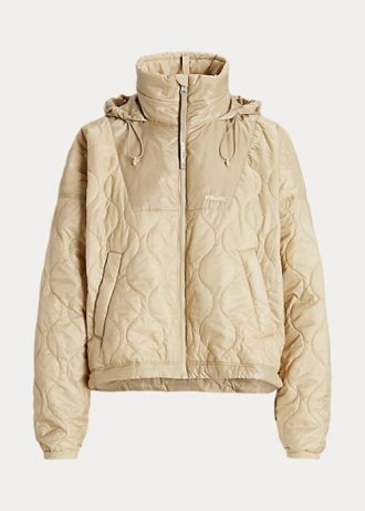 Beige naisten Ralph Lauren Ripstop pakattavat takit
