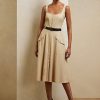 Beige naisten Ralph Lauren Semira Wool Gabardine -päivämekko Beige naisten Ralph Lauren Semira Wool Gabardine -päivämekko