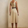 Beige naisten Ralph Lauren Semira Wool Gabardine -päivämekko Beige naisten Ralph Lauren Semira Wool Gabardine -päivämekko