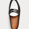 Beige / valkoinen naisten Ralph Lauren Chalmers Calfskin Penny Loafers