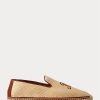 Beiget miesten Ralph Lauren brodeeratut kanvasloaferit Beiget miesten Ralph Lauren brodeeratut kanvasloaferit