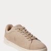 Beiget miesten Ralph Lauren Heritage Court II Suede -lenkkarit Beiget miesten Ralph Lauren Heritage Court II Suede -lenkkarit