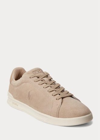 Beiget miesten Ralph Lauren Heritage Court II Suede -lenkkarit Beiget miesten Ralph Lauren Heritage Court II Suede -lenkkarit
