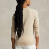 Beiget naisten Ralph Lauren ar-Motif Cashmere-sekoitepuserot Beiget naisten Ralph Lauren ar-Motif Cashmere-sekoitepuserot
