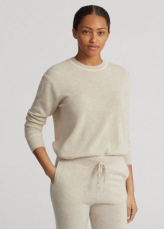 Beiget naisten Ralph Lauren Cashmere -neulepuserot