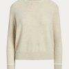 Beiget naisten Ralph Lauren Cashmere -neulepuserot Beiget naisten Ralph Lauren Cashmere -neulepuserot
