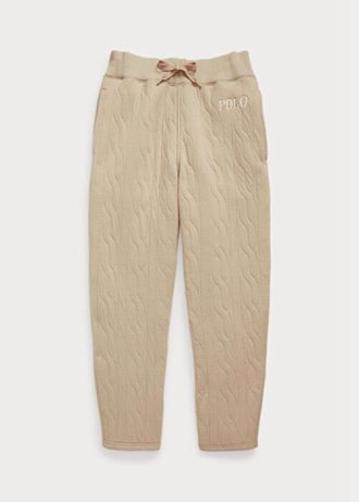 Beiget naisten Ralph Lauren -logohousut