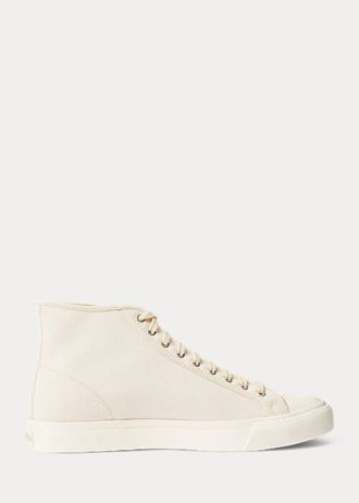 Beiget naisten Ralph Lauren Mayport Canvas -lenkkarit
