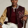 Burgundin miesten Ralph Lauren The Morehouse Collection -takit