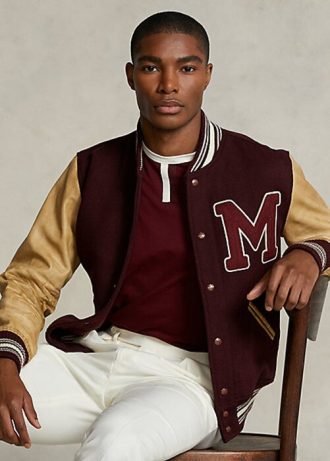 Burgundin miesten Ralph Lauren The Morehouse Collection -takit