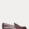 Burgundin naisten Ralph Lauren Wynnie kohokuvioidut nahkahousut