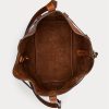 Cuoio naisten Ralph Lauren nahkaiset suuret Bellport Bucket -laukut