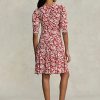 Flower naisten Ralph Lauren kukkainen lampaanhihainen Godet Crepe -mekko Flower naisten Ralph Lauren kukkainen lampaanhihainen Godet Crepe -mekko