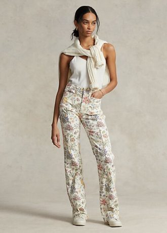 Flower naisten Ralph Lauren kukkaprintti Jenn Flare farkut Flower naisten Ralph Lauren kukkaprintti Jenn Flare farkut