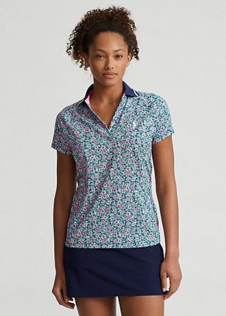 Flower naisten Ralph Lauren Räätälöity Fit Jersey poolopaidat Flower naisten Ralph Lauren Räätälöity Fit Jersey poolopaidat