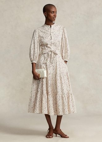Flower naisten Ralph Lauren vyö kukkainen puuvillainen mekko Flower naisten Ralph Lauren vyö kukkainen puuvillainen mekko