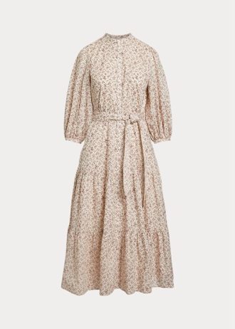 Flower naisten Ralph Lauren vyö kukkainen puuvillainen mekko Flower naisten Ralph Lauren vyö kukkainen puuvillainen mekko