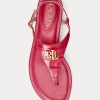 Fuchsia naisten Ralph Lauren Ellington kohokuvioidut nahkasandaalit Fuchsia naisten Ralph Lauren Ellington kohokuvioidut nahkasandaalit