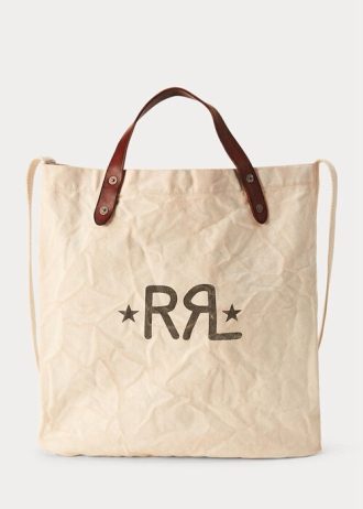 Greige naisten Ralph Lauren Logo Canvas Market -kangaskassit