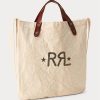 Greige naisten Ralph Lauren Logo Canvas Market -kangaskassit Greige naisten Ralph Lauren Logo Canvas Market -kangaskassit