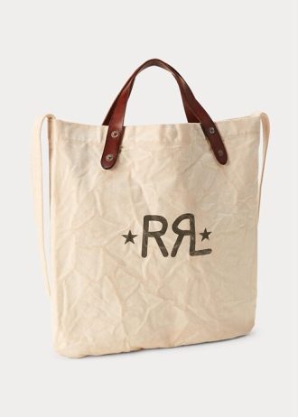 Greige naisten Ralph Lauren Logo Canvas Market -kangaskassit
