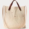 Greige naisten Ralph Lauren Logo Canvas Market -kangaskassit Greige naisten Ralph Lauren Logo Canvas Market -kangaskassit