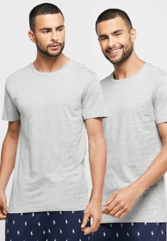 Harmaa miesten Ralph Lauren 3 Pack Assorted Crew Neck T-paidat