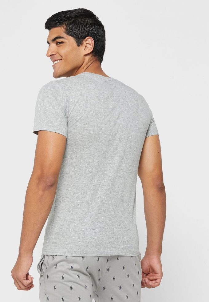 Harmaa miesten Ralph Lauren 3 Pack Assorted Crew Neck T-paidat