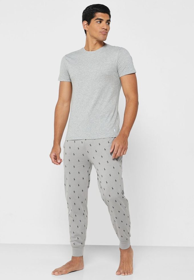 Harmaa miesten Ralph Lauren 3 Pack Assorted Crew Neck T-paidat