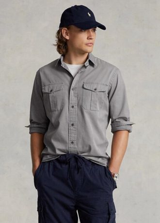 Harmaa miesten Ralph Lauren Classic Fit Chino -työpaidat
