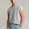Harmaa miesten Ralph Lauren Classic Fit Heavyweight Jersey T-paidat Harmaa miesten Ralph Lauren Classic Fit Heavyweight Jersey T-paidat