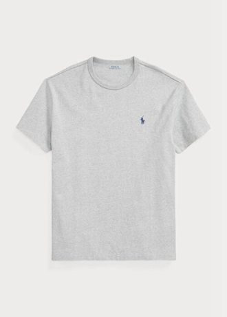 Harmaa miesten Ralph Lauren Classic Fit Heavyweight Jersey T-paidat