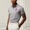 Harmaa miesten Ralph Lauren Custom Slim Fit Bear poolopaidat
