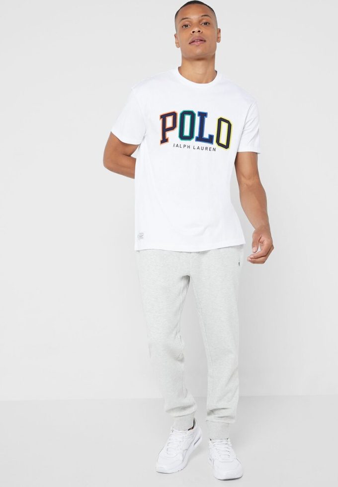 Harmaa miesten Ralph Lauren Essential collegehousut Harmaa miesten Ralph Lauren Essential collegehousut
