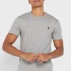 Harmaa miesten Ralph Lauren Essential Crew Neck T-paidat
