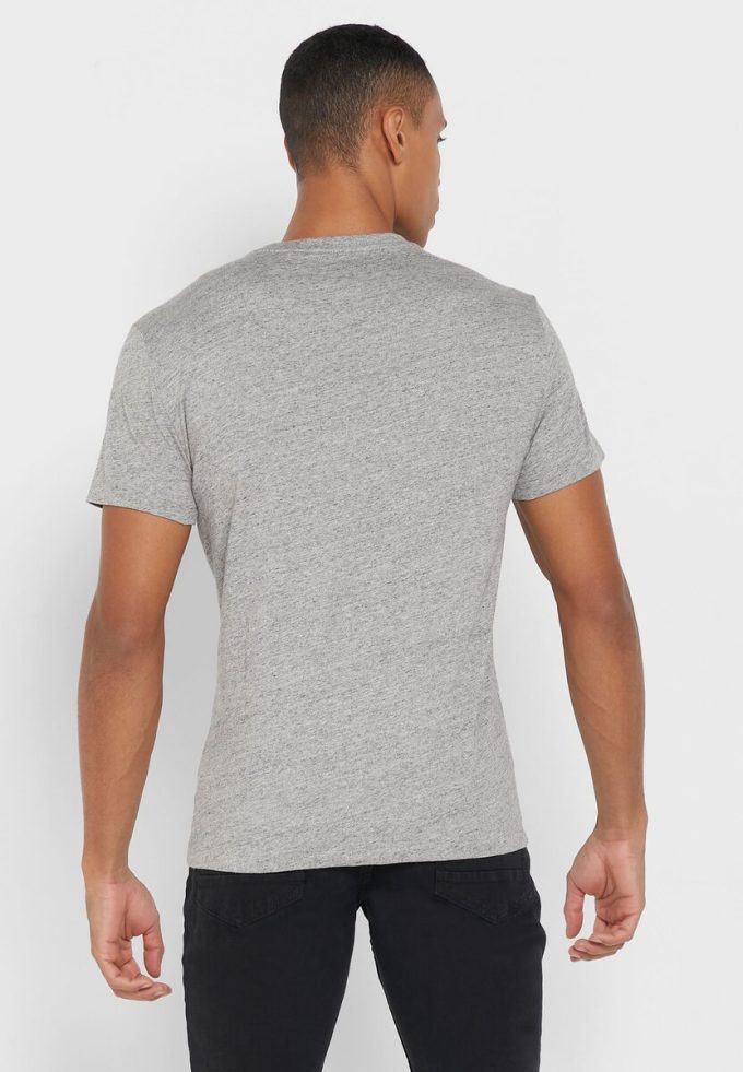Harmaa miesten Ralph Lauren Essential Crew Neck T-paidat