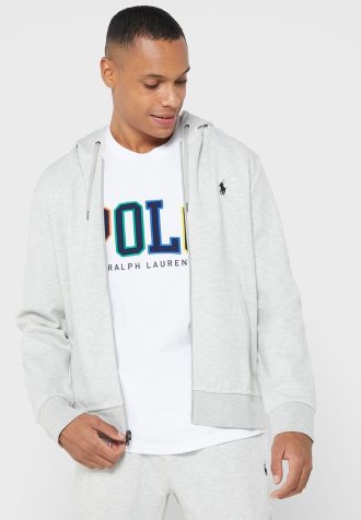 Harmaa miesten Ralph Lauren Essential -huppari
