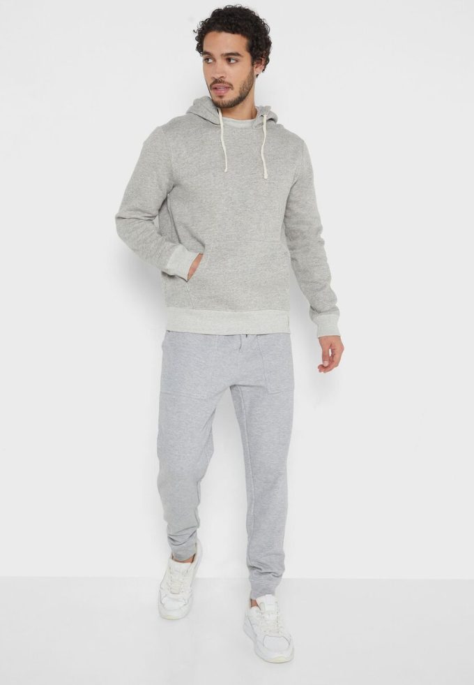 Harmaa miesten Ralph Lauren Essential -huppari Harmaa miesten Ralph Lauren Essential -huppari