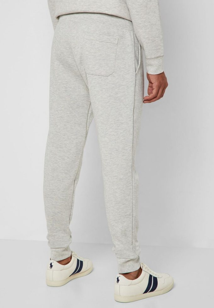 Harmaa miesten Ralph Lauren Essential -mansettihousut Harmaa miesten Ralph Lauren Essential -mansettihousut