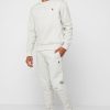 Harmaa miesten Ralph Lauren Essential -mansettihousut Harmaa miesten Ralph Lauren Essential -mansettihousut