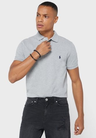 Harmaa miesten Ralph Lauren Essential poolopaidat