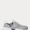 Harmaa miesten Ralph Lauren Jogger Suede & Mesh tennarit