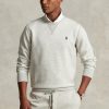 Harmaa miesten Ralph Lauren -kaksoisneulepusero Harmaa miesten Ralph Lauren -kaksoisneulepusero