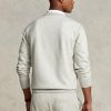 Harmaa miesten Ralph Lauren -kaksoisneulepusero Harmaa miesten Ralph Lauren -kaksoisneulepusero